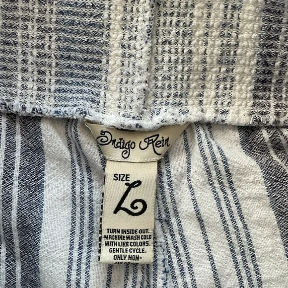Indigo Rein Blue and White Striped Pants - Picture 3 of 4